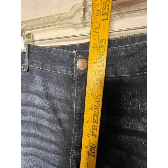 Lee Riders Midrise Bootcut Jeans Womens 22W Dark Wash Stretch Denim Cotton Blend - Picture 16 of 16